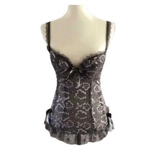 NEW René Rofé Satin Lace Corset